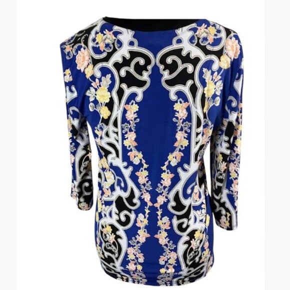 IM Collection Elegant Multicolor Tunic with Gold Chains Tassels Size PM EUC - Picture 3 of 9